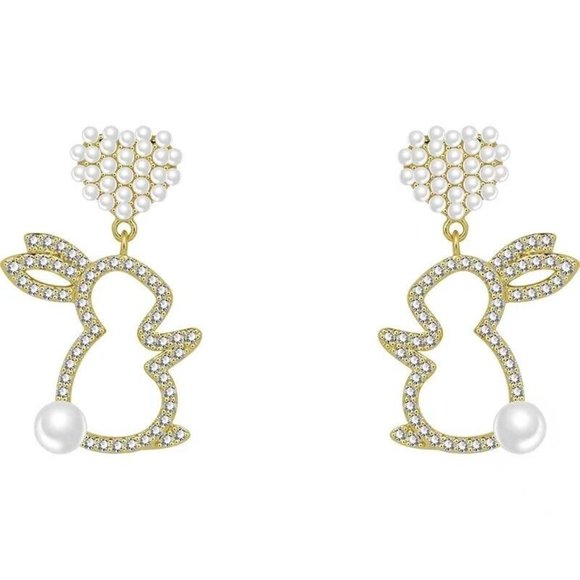 Adorable Easter Bunny Earrings - Picture 2 of 4